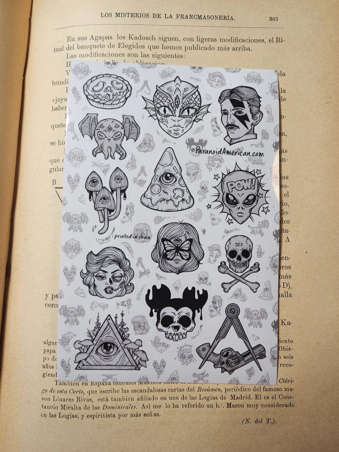 Pop Culture Paranoia Sticker Sheet