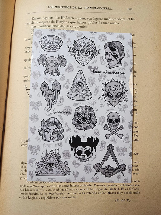 Pop Culture Paranoia Sticker Sheet